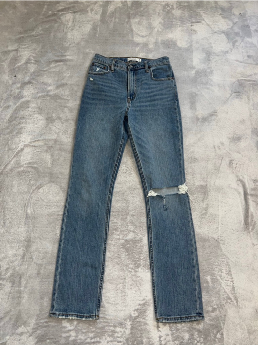 Women's Abercrombie & Fitch Blue 90s Straight Leg Jeans Size 26